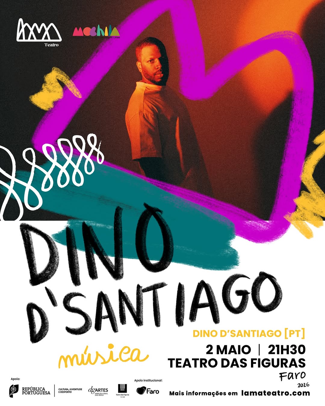 Dino D’Santiago no Teatro das Figuras